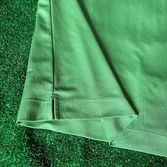 Nike Golf Men's Dri-Fit Embroidered Logo Checkers Green Golf Polo Shirt Size L - Picture 8 of 11
